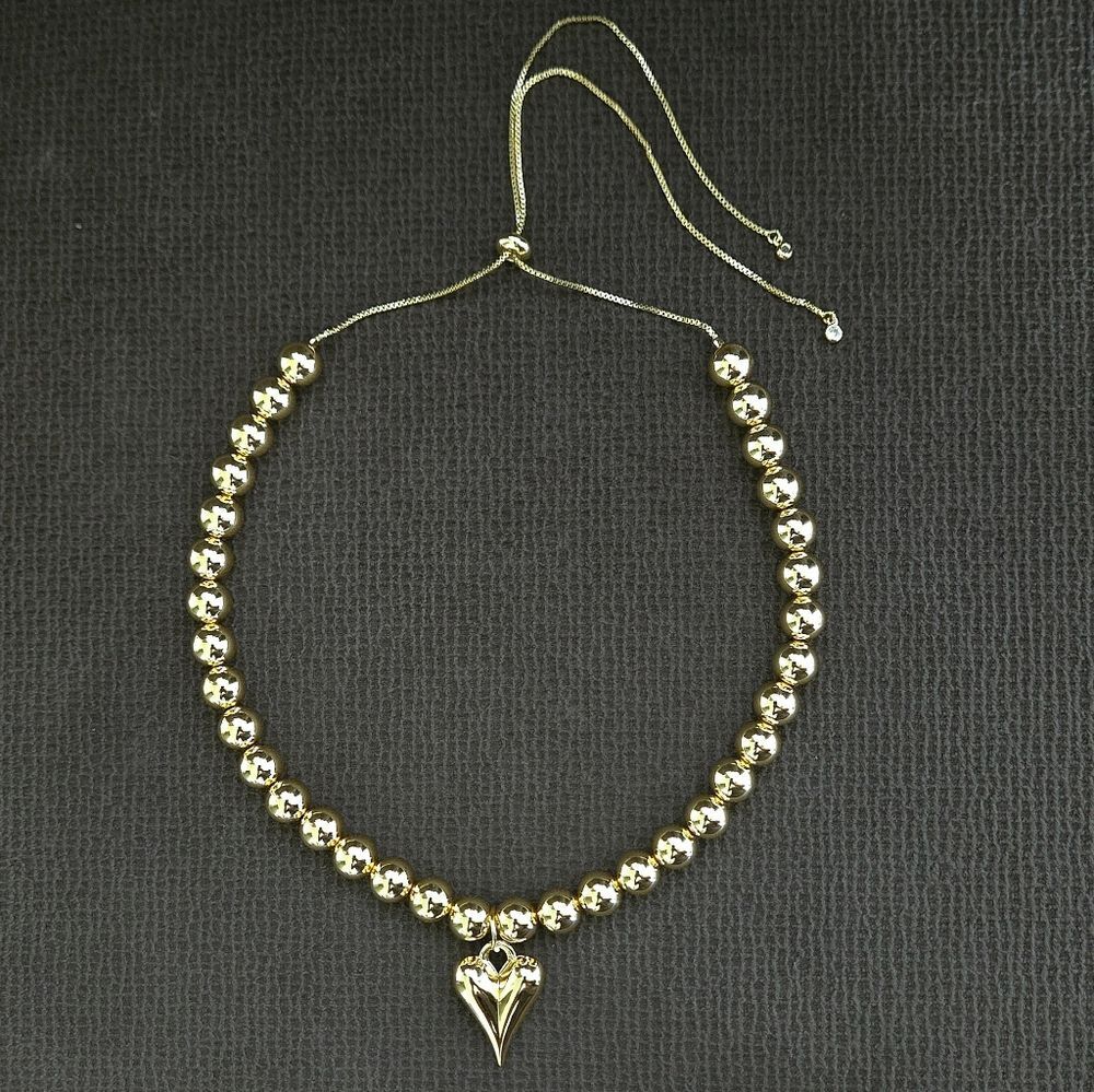 Gemelli👭 Gold💛 "Gianna" Happy😃 Heart❤️ Adjustable Necklace - NWT - Picture 13 of 15
